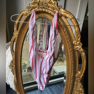 Vintage Red and White One Piece